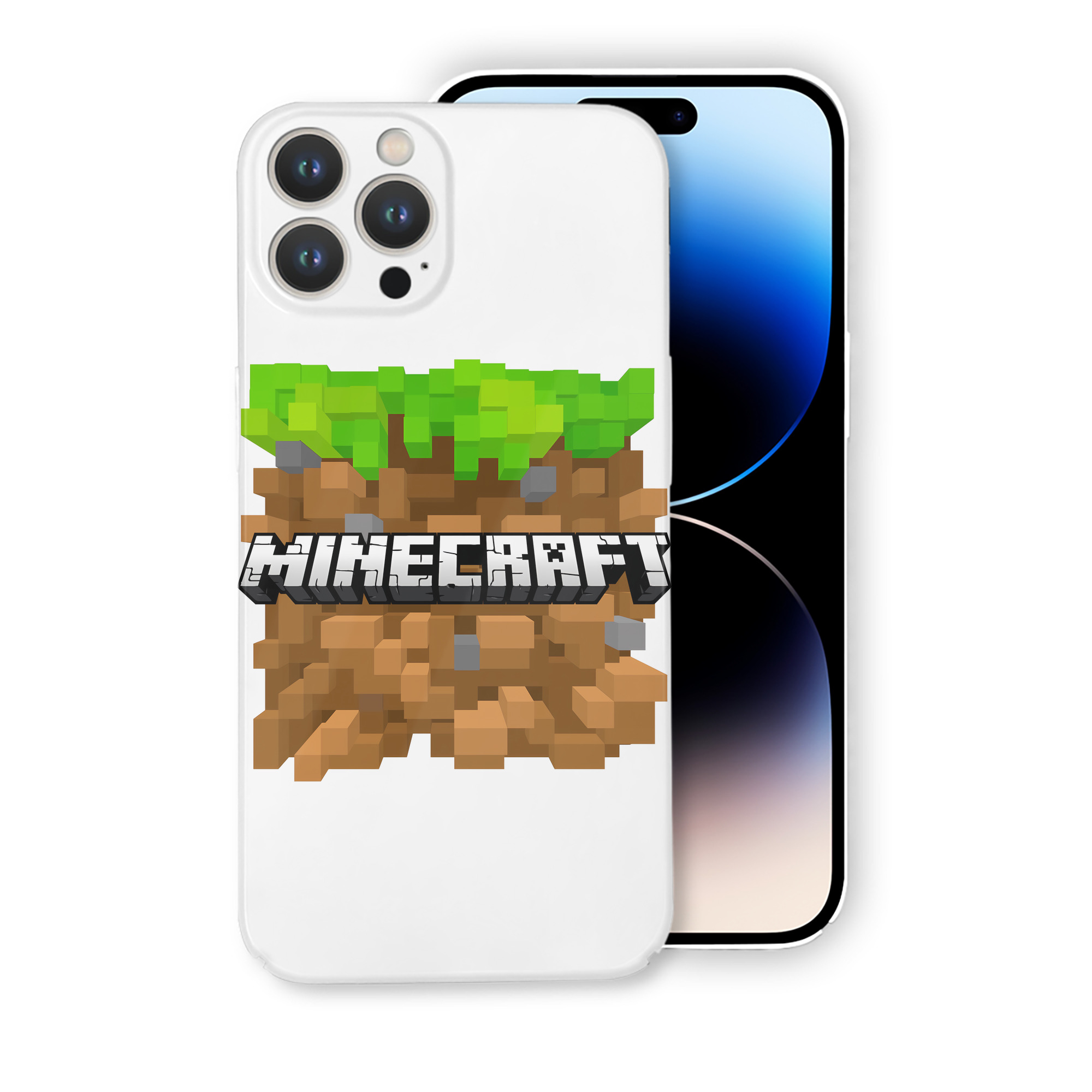 （画像用） マインクラフト ブロックの世界 Minecraft MC Block world 【iPhone 14シリーズ対応】ハードケース